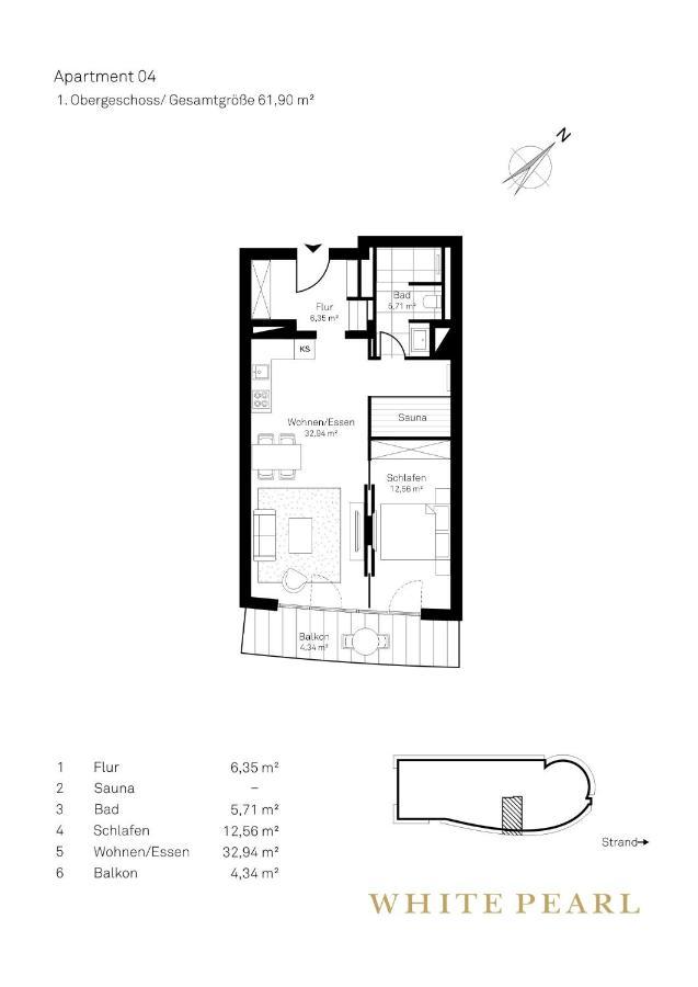White Pearl Apartment 1.04 티멘도르프스트랜드 외부 사진